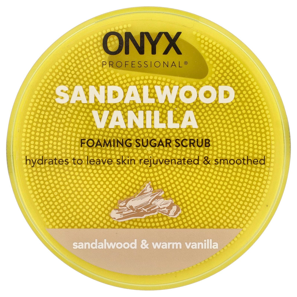 Onyx Professional, Sandalwood Vanilla, Foaming Sugar Scrub, Sandalwood & Warm Vanilla, 16 oz (453 g)