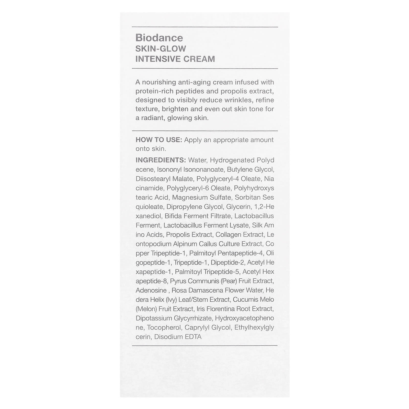 Biodance, Skin-Glow Intense Cream, 1.69 fl oz (50 ml)