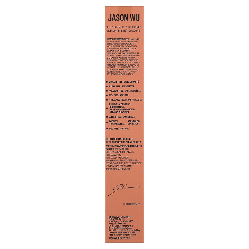 Jason Wu, Stay In Line®, Lip Liner Pencil, 01 Adored, 0.06 oz (1.8 g)