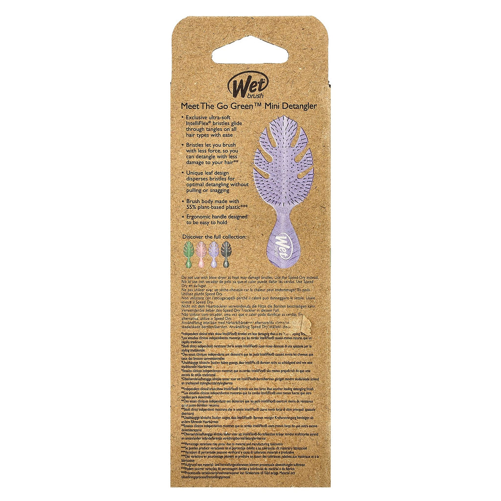 Wet Brush, Go Green™ Mini Detangler, Purple, 1 Brush