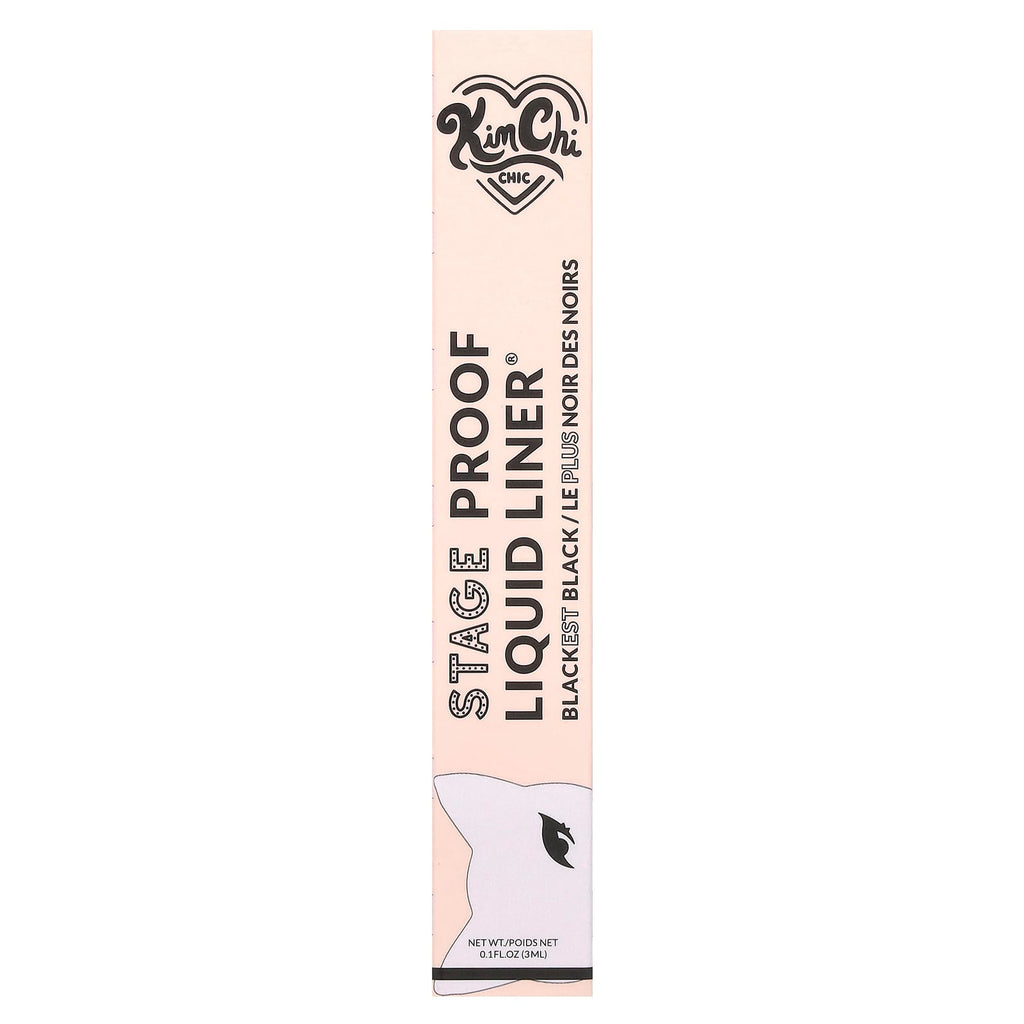 KimChi Chic Beauty, Stage Proof Liquid Liner®, 01 Classic Brush, Blackest Black , 0.1 fl oz (3 ml)