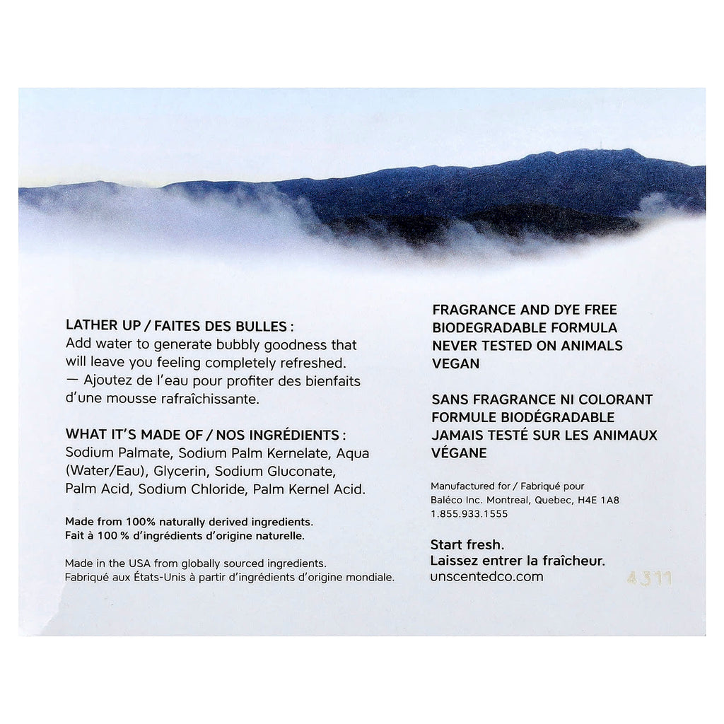 The Unscented Company, Soap Bar, Fragrance Free, 5 Bars, 21.16 oz (600 g)