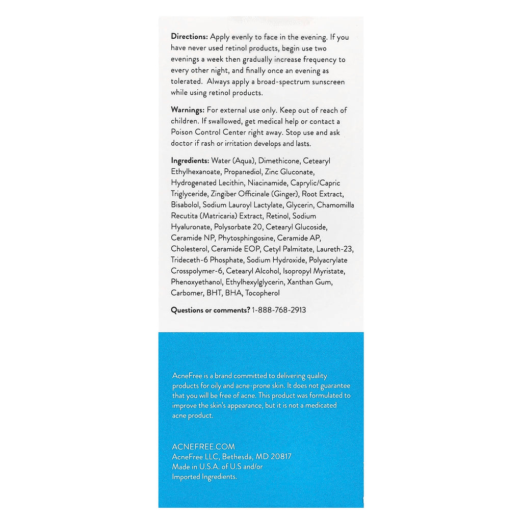 ACNE FREE, Retinol Blemish Mark Resurfacing Serum, 1 fl oz (30 ml)