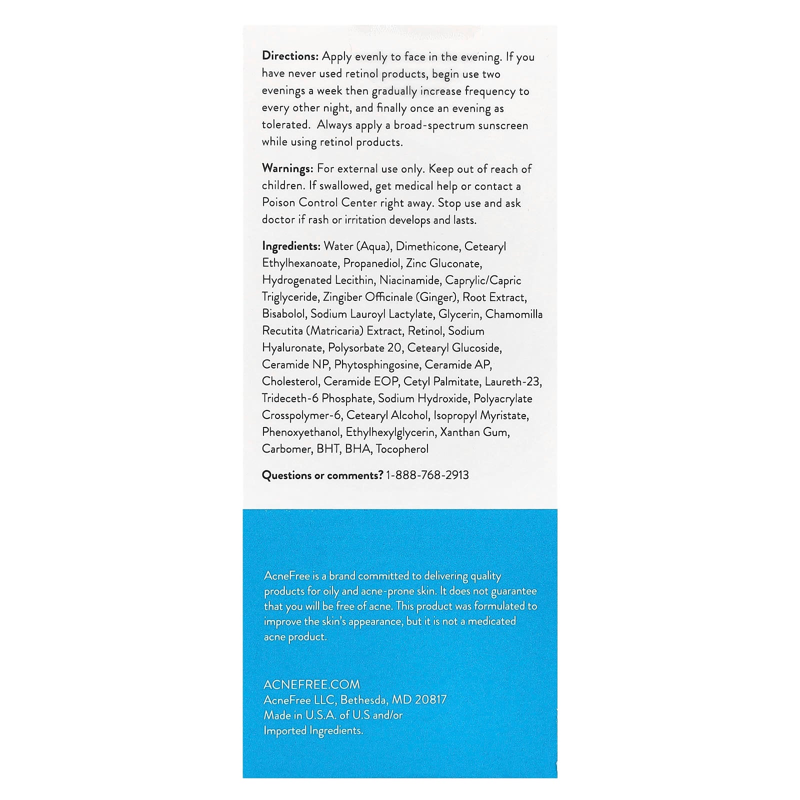 ACNE FREE, Retinol Blemish Mark Resurfacing Serum, 1 fl oz (30 ml)