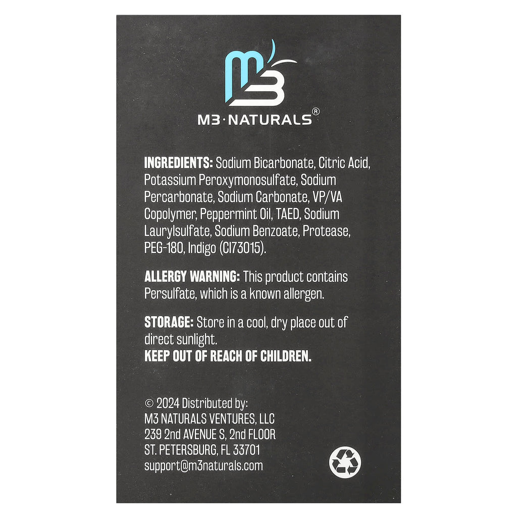 M3 Naturals, Retainer Cleaner, Coffee & Tea, Mint, 120 Tablets