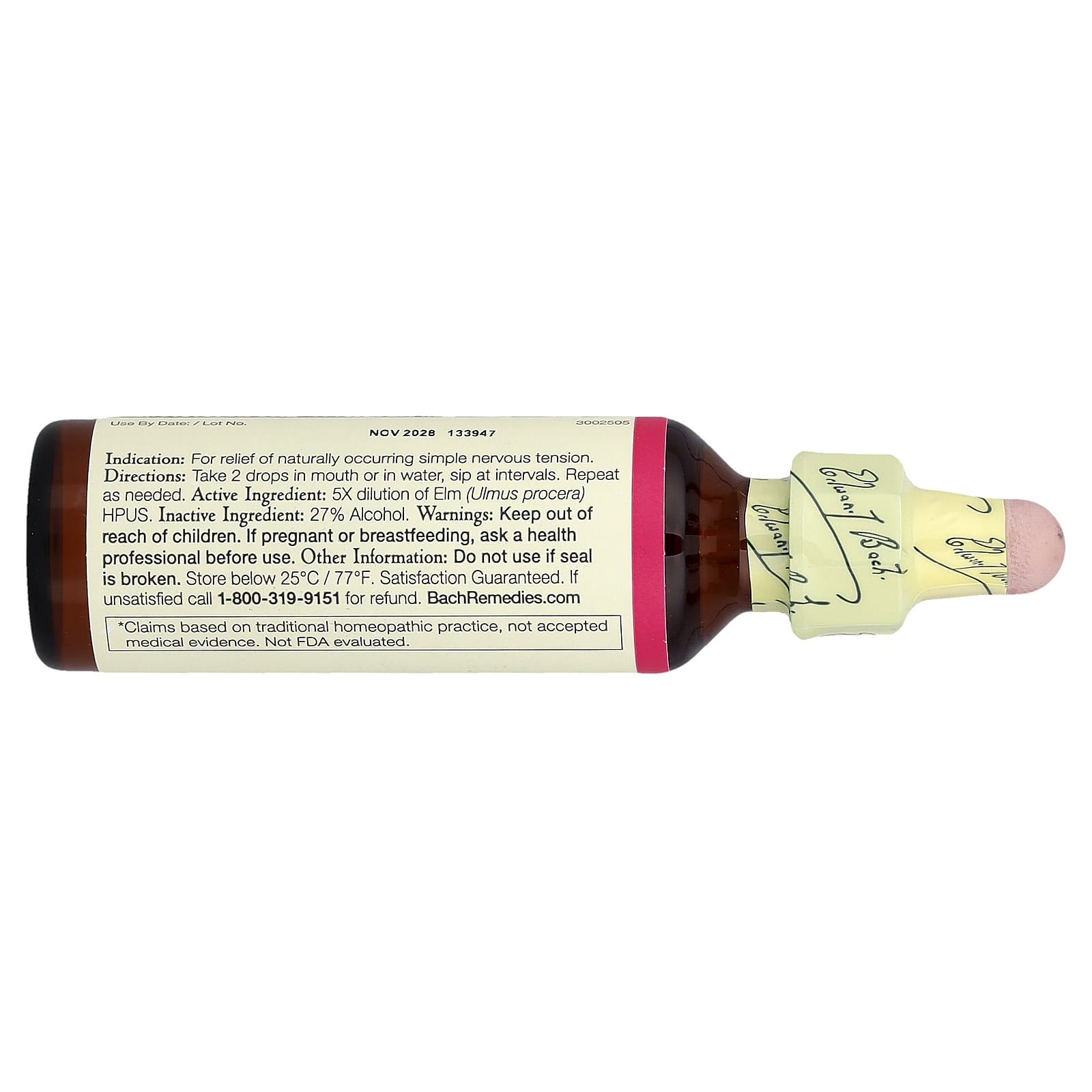 Bach, Original Flower Remedies, Elm, 0.7 fl oz (20 ml)