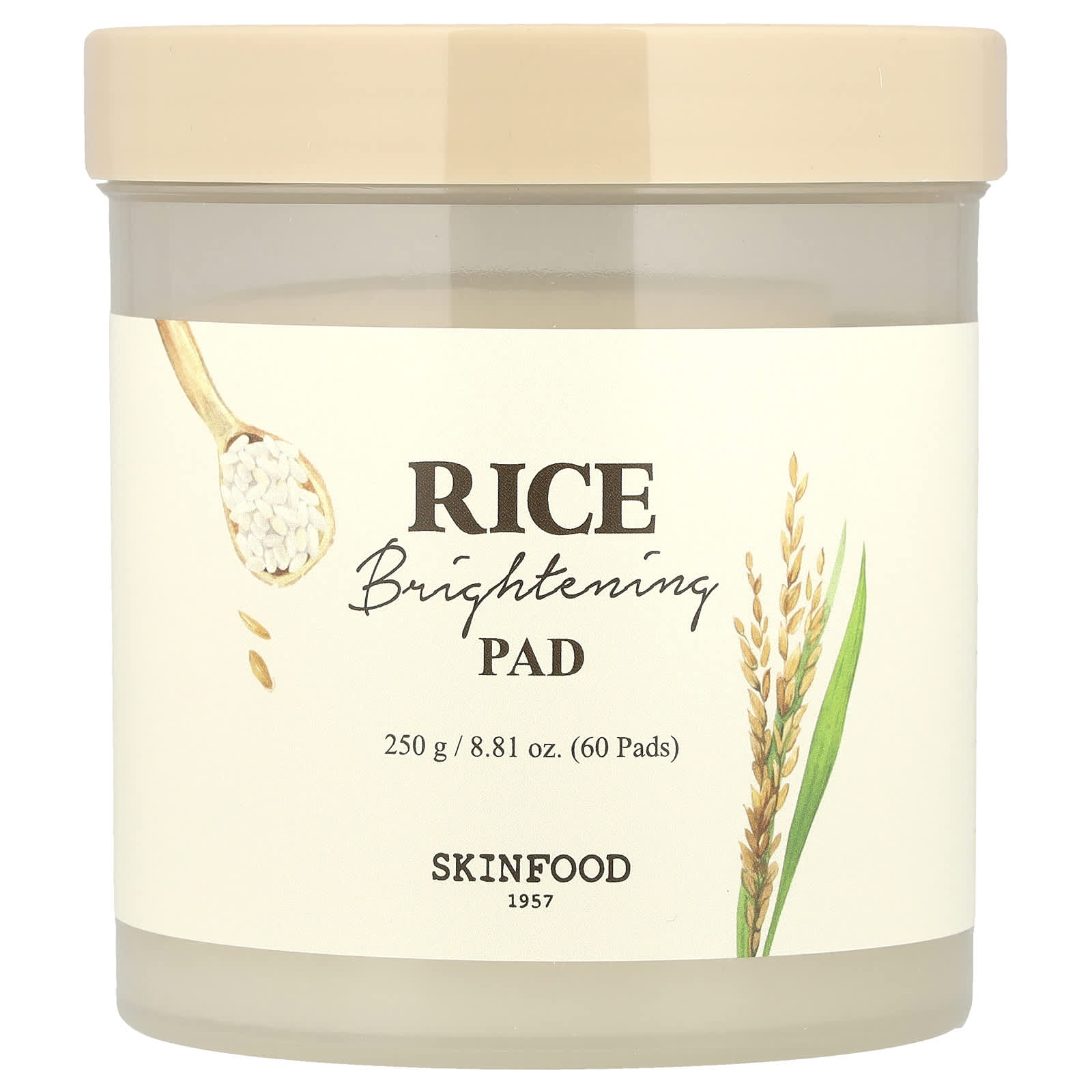 SKINFOOD, Rice Brightening Pad, 60 Pads