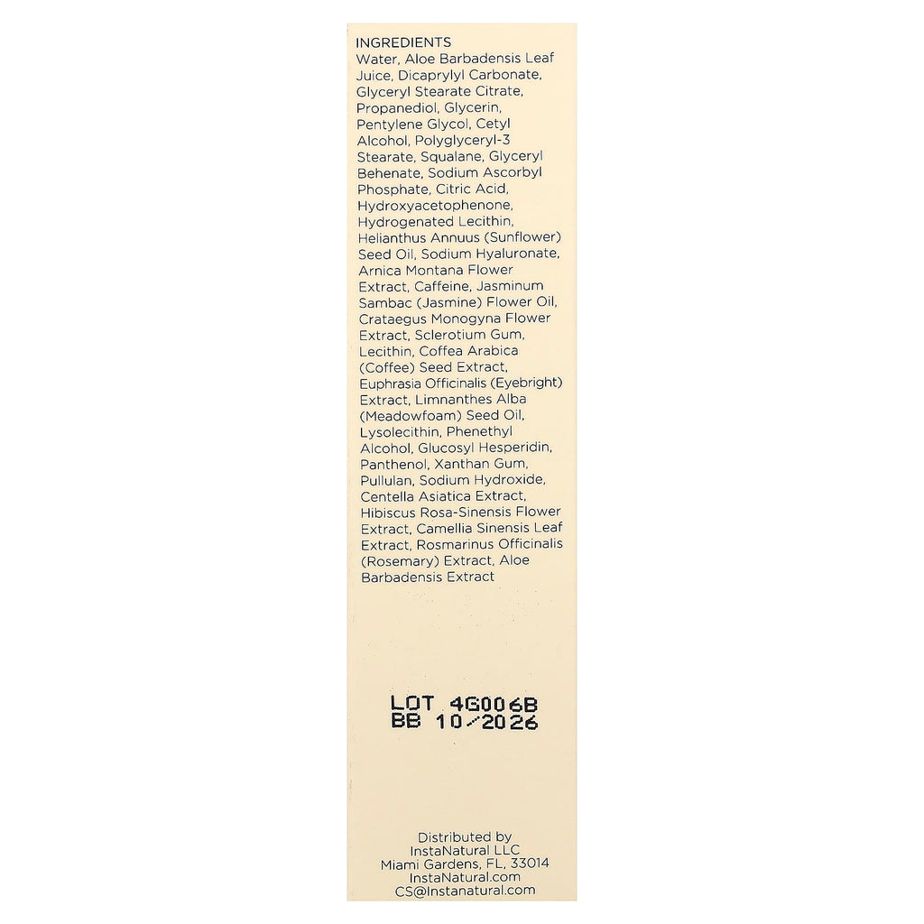 InstaNatural, Hyaluronic Acid Eye Gel Cream, 0.5 fl oz (15 ml)