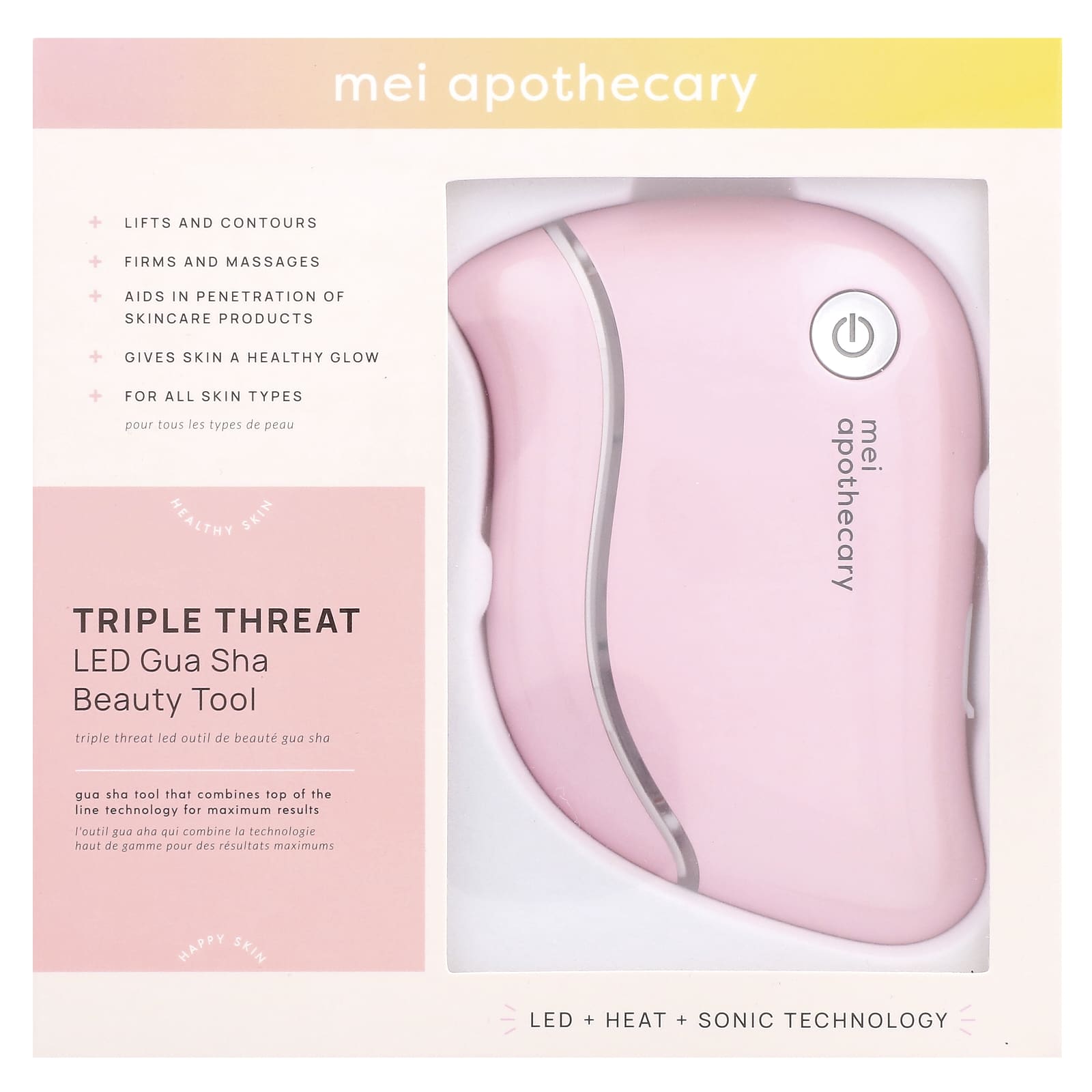 Mei Apothecary, Triple Threat, LED Gua Sha Beauty Tool, 1 Tool