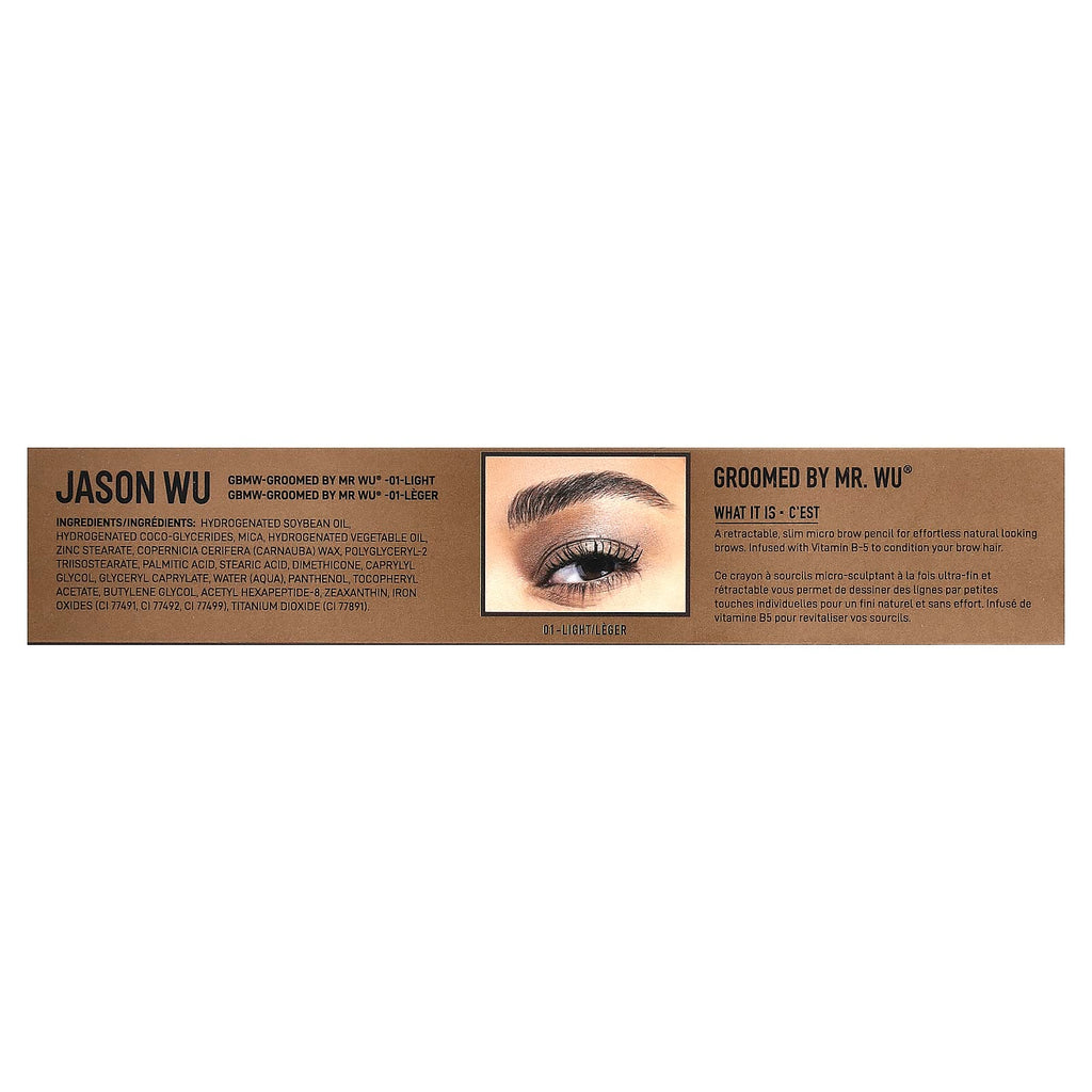 Jason Wu, Groomed By Mr. Wu®, Micro Brow Pencil, 01 Light, 0.003 oz (0.09 g)