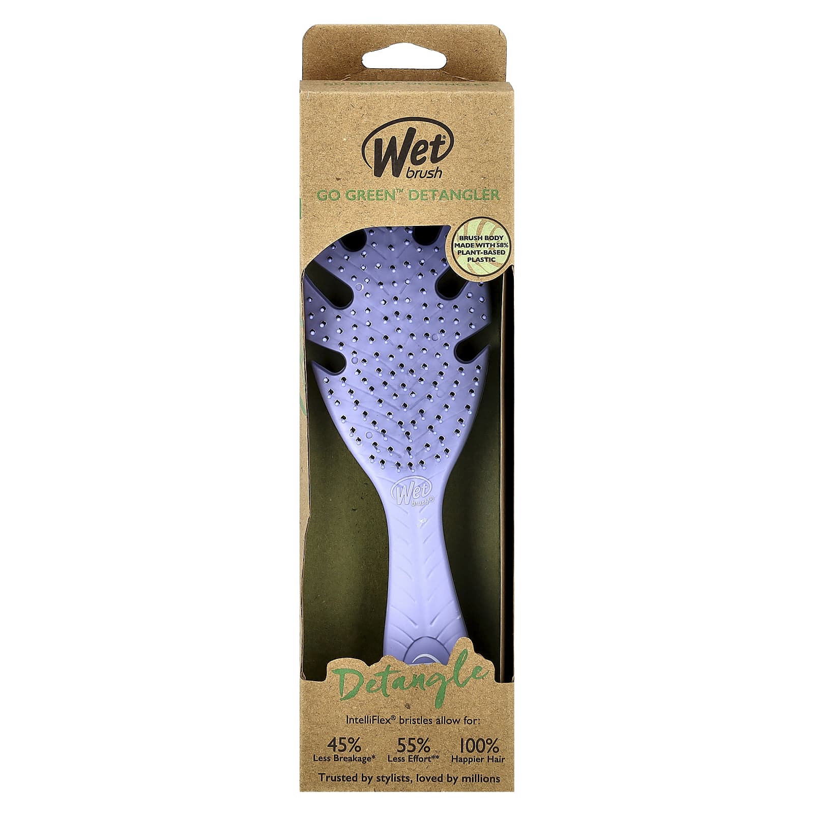 Wet Brush, Go Green™ Detangler, Lavender, 1 Brush