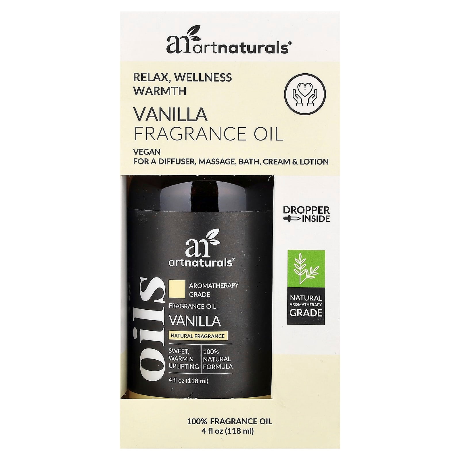 artnaturals, Fragrance Oil, Vanilla, 4 fl oz (118 ml)