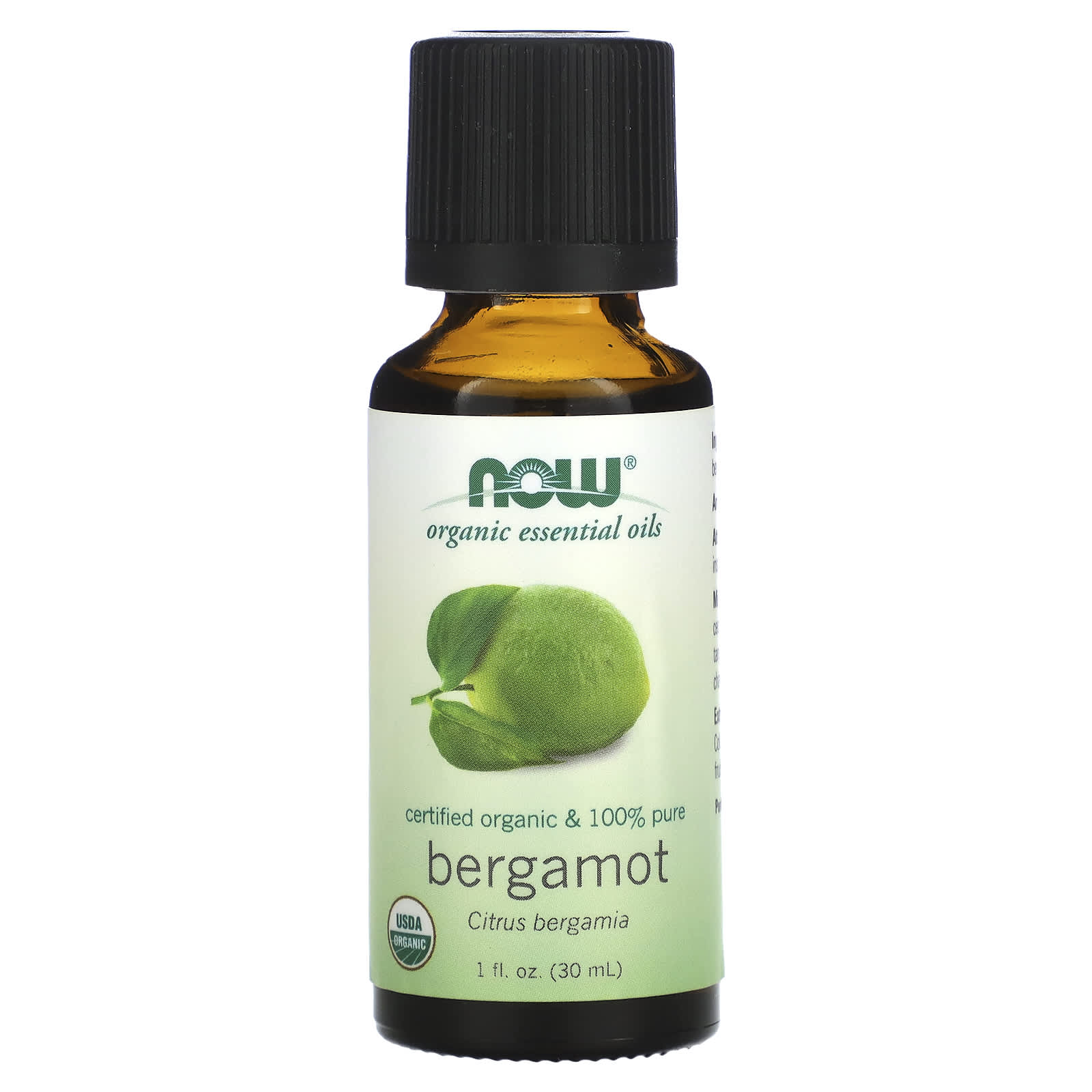 NOW Foods, Organic Essential Oils, Bergamot, 1 fl oz (30 ml)