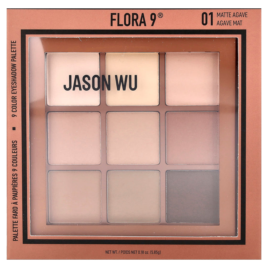 Jason Wu, Flora 9®, 9 Color Eyeshadow Palette, 01 Matte Agave, 0.18 oz (5.85 g)