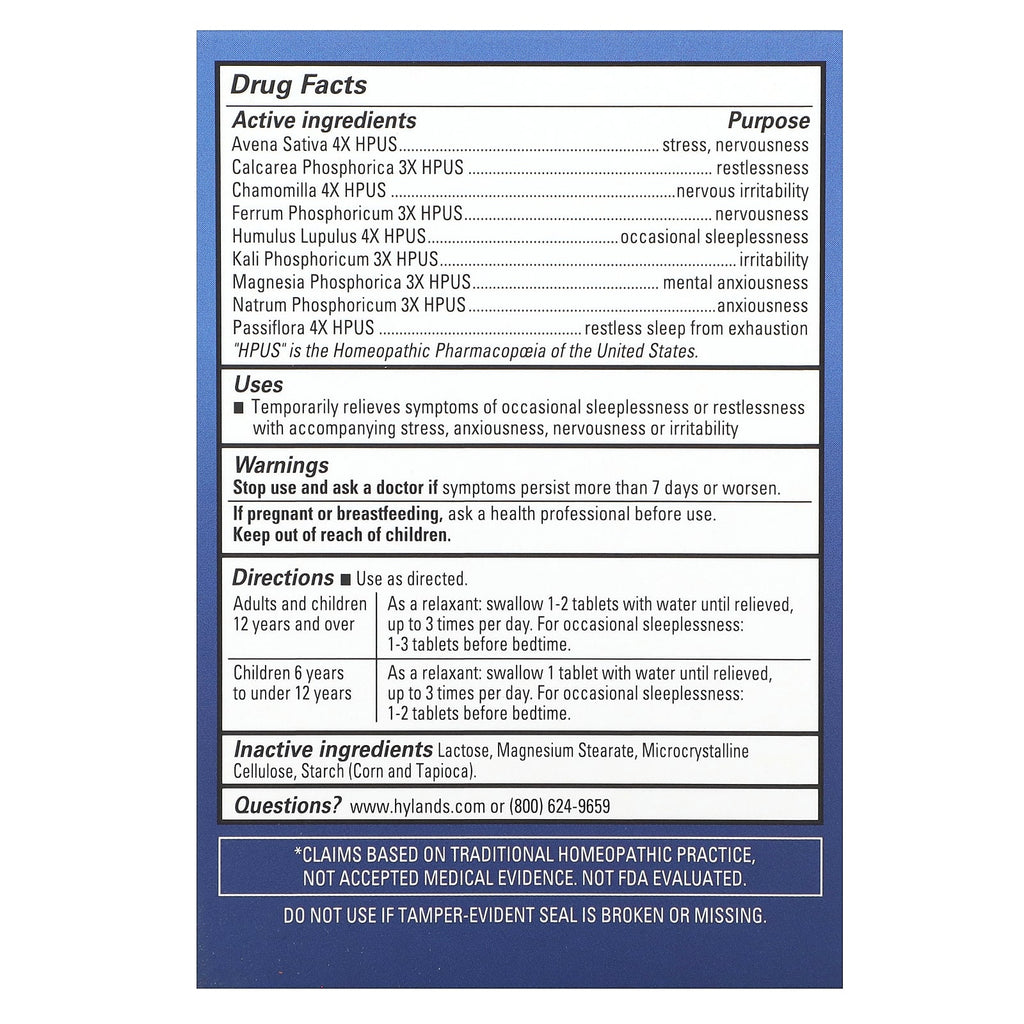 Hyland's Naturals, Calms Forté®, 50 Tablets