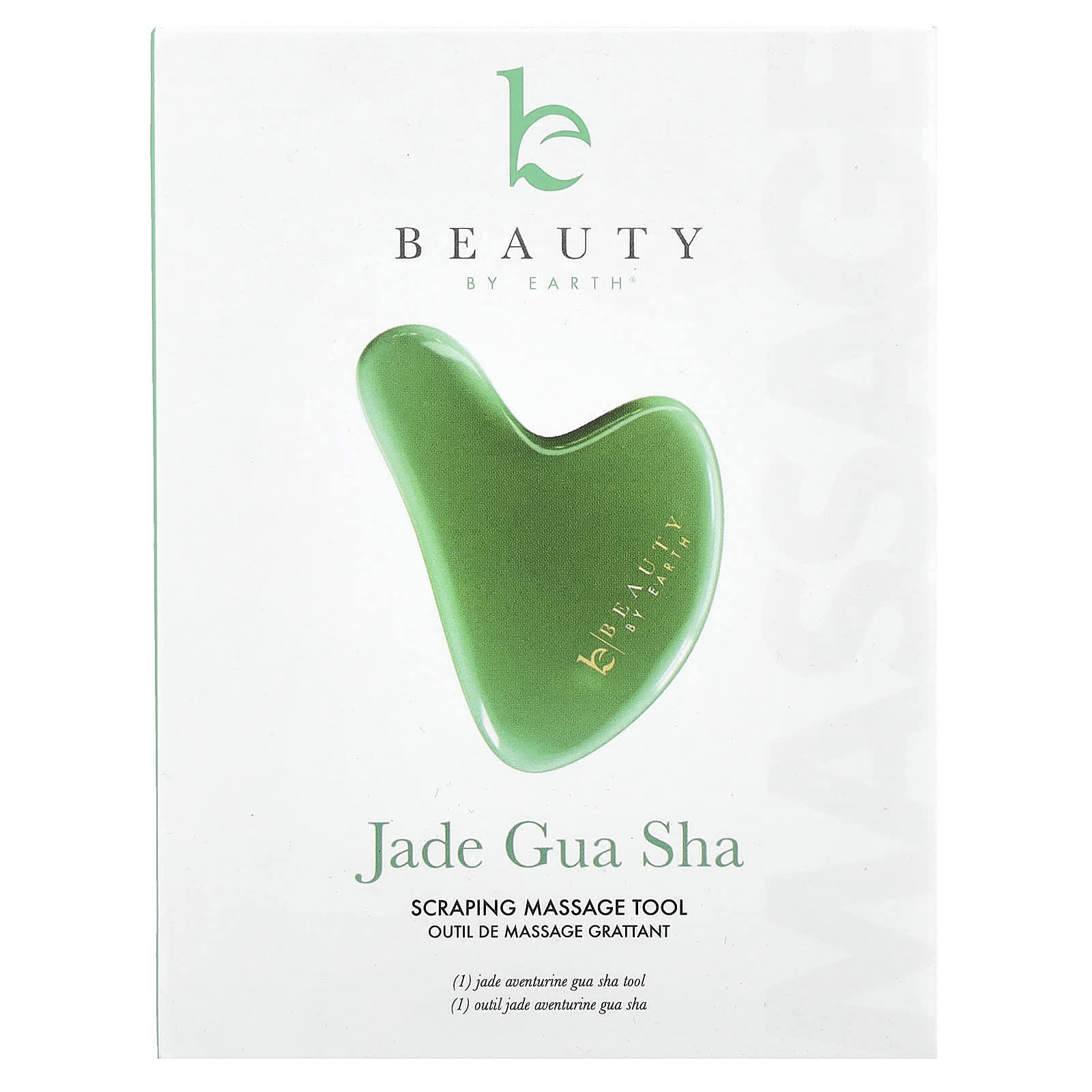 Beauty By Earth, Jade Gua Sha, Scraping Massage Tool, 1 Tool