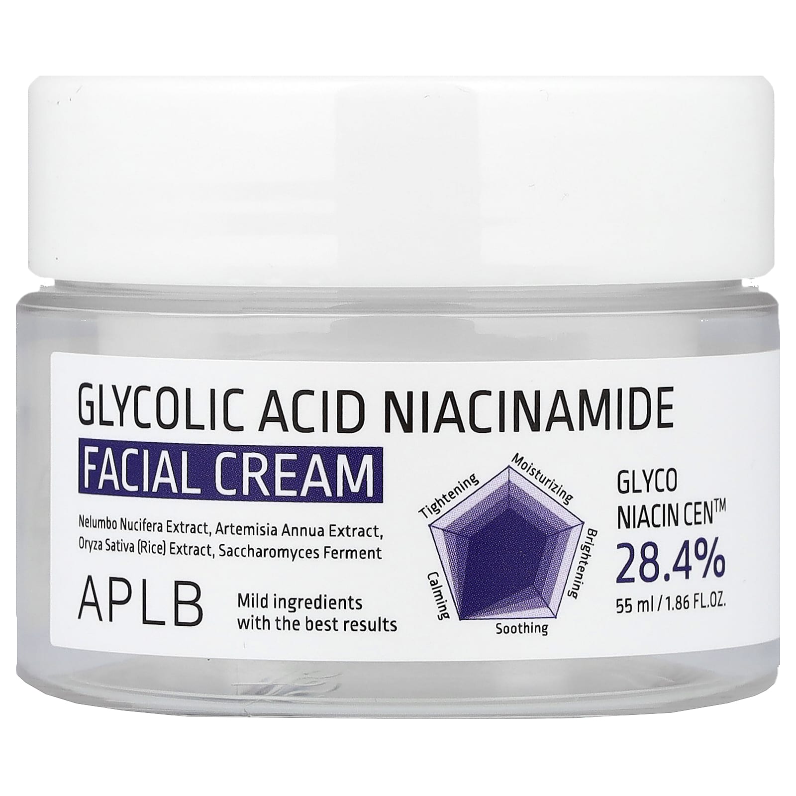 APLB, Glycolic Acid Niacinamide Facial Cream , 1.86 fl oz (55 ml)