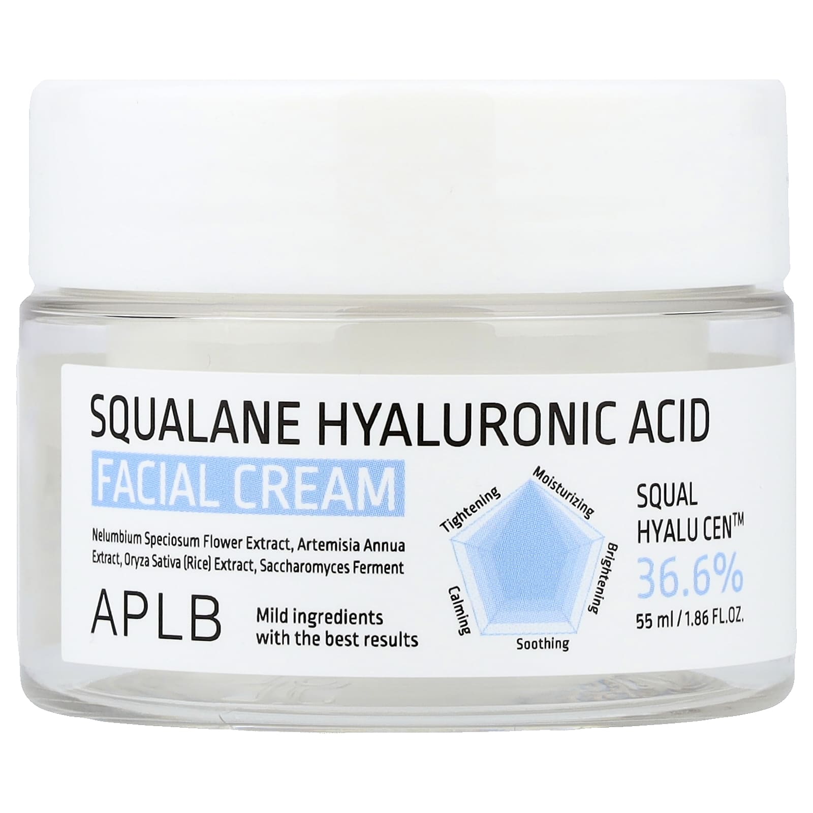 APLB, Squalane Hyaluronic Acid Facial Cream , 1.86 fl oz (55 ml)