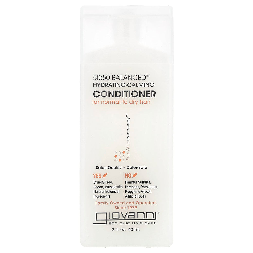 Giovanni, 50:50 Balanced™, Hydrating-Calming Conditioner, For Normal to Dry Hair, 2 fl oz (60 ml)