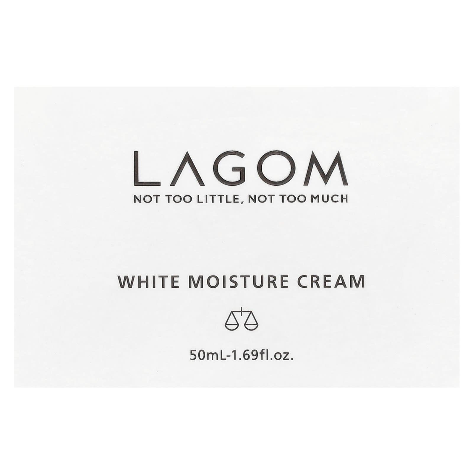 LAGOM, White Moisture Cream, 1.69 fl oz (50 ml)