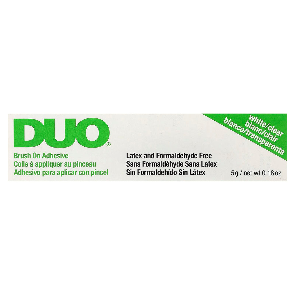 DUO, Brush On Adhesive, White/Clear, 0.18 oz (5 g)