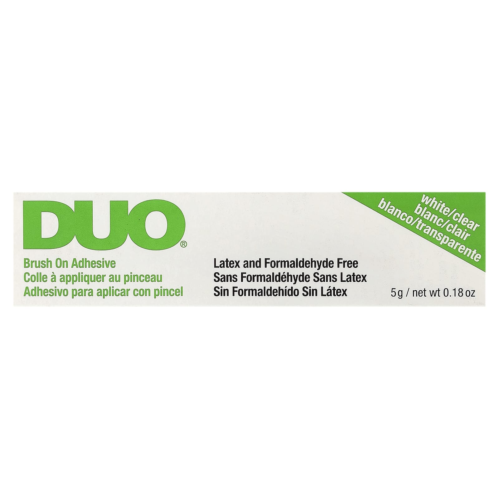 DUO, Brush On Adhesive, White/Clear, 0.18 oz (5 g)