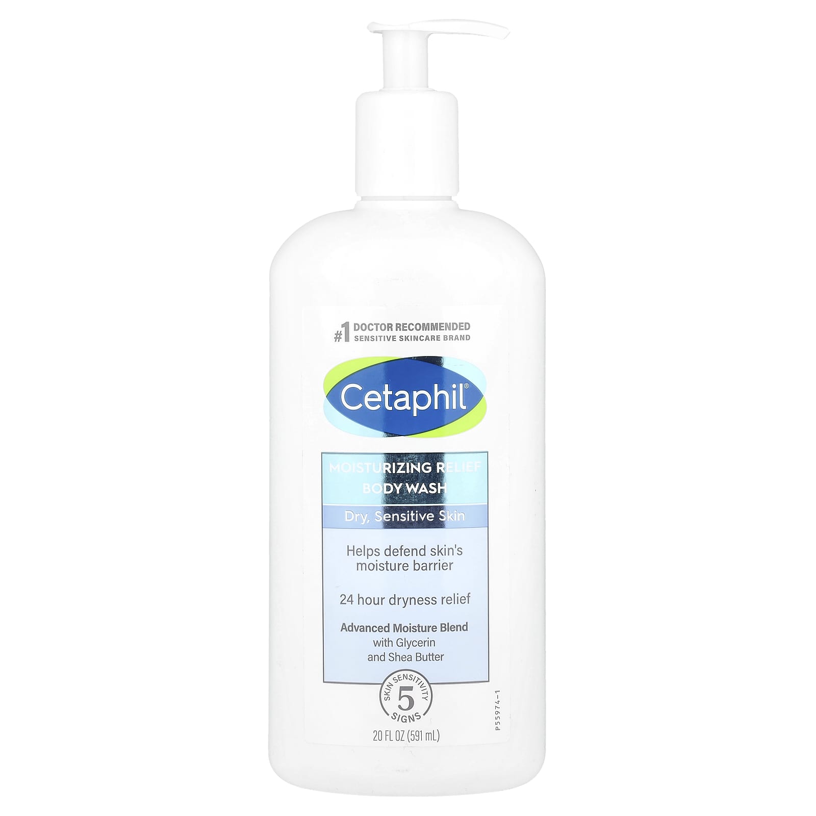 Cetaphil, Moisturizing Relief Body Wash, Dry, Sensitive Skin, 20 fl oz (591 ml)