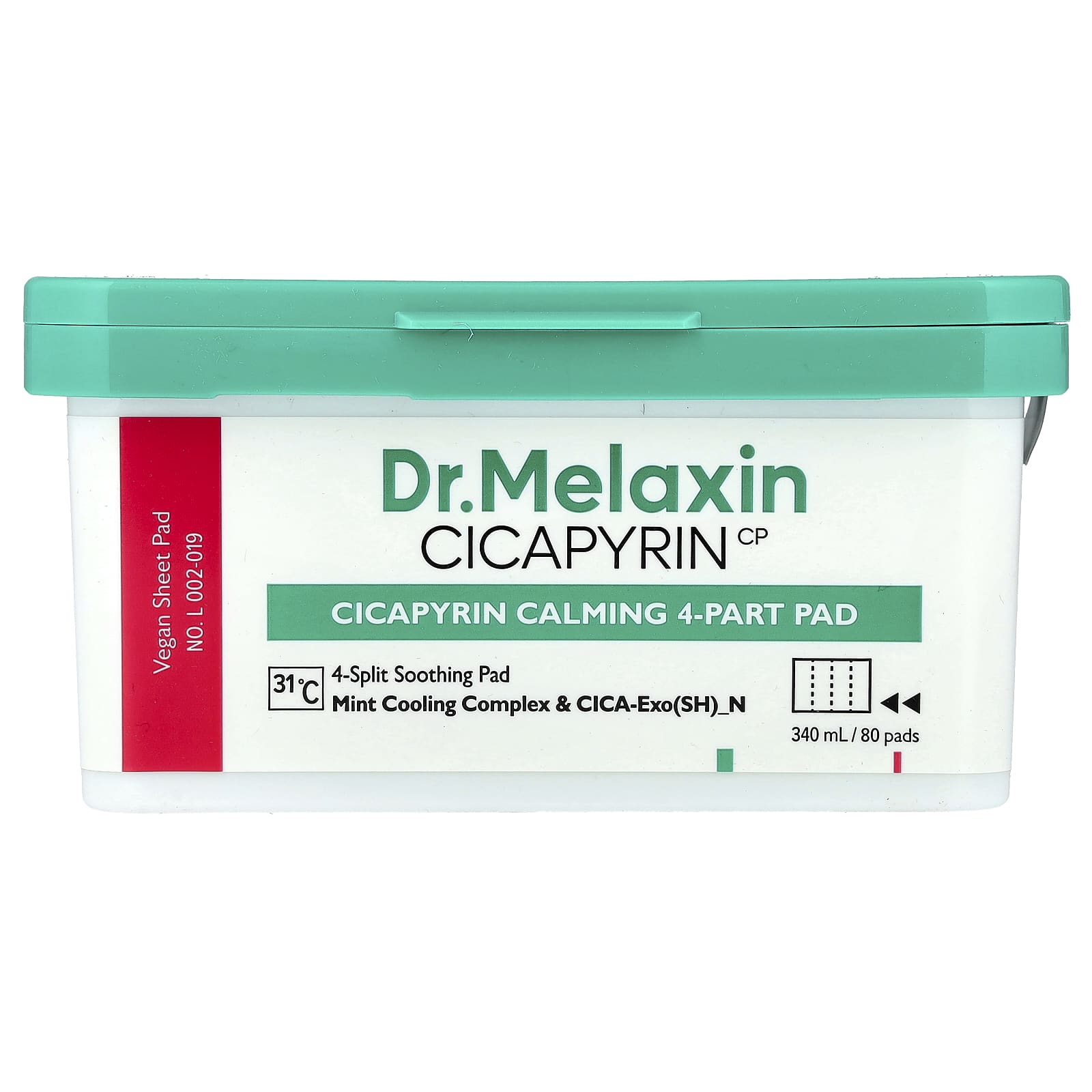 Dr.Melaxin, Cicapyrin Calming 4-Part Pad, 80 Pads