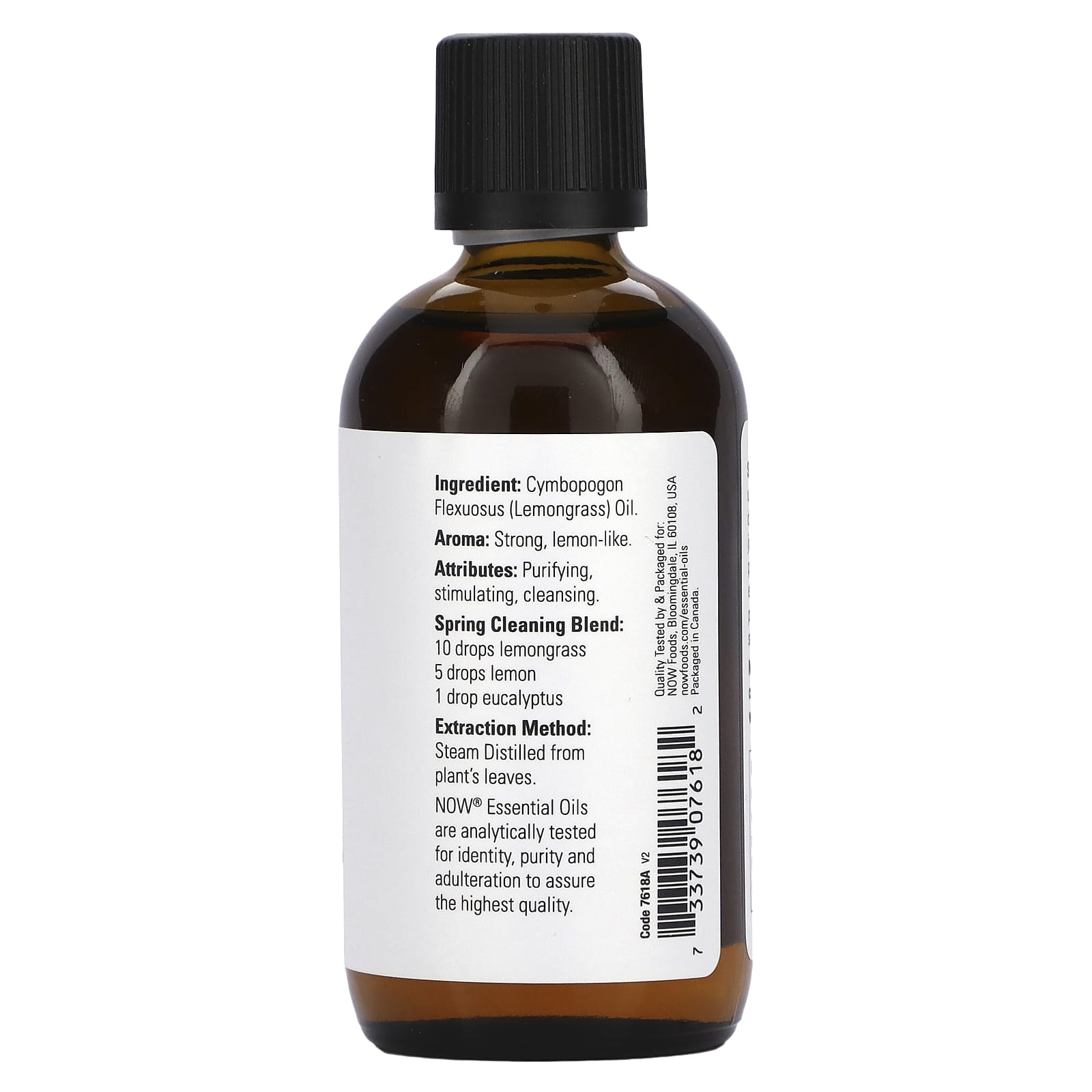 NOW Foods, Essential Oils, Lemongrass, 4 fl oz (118 ml)