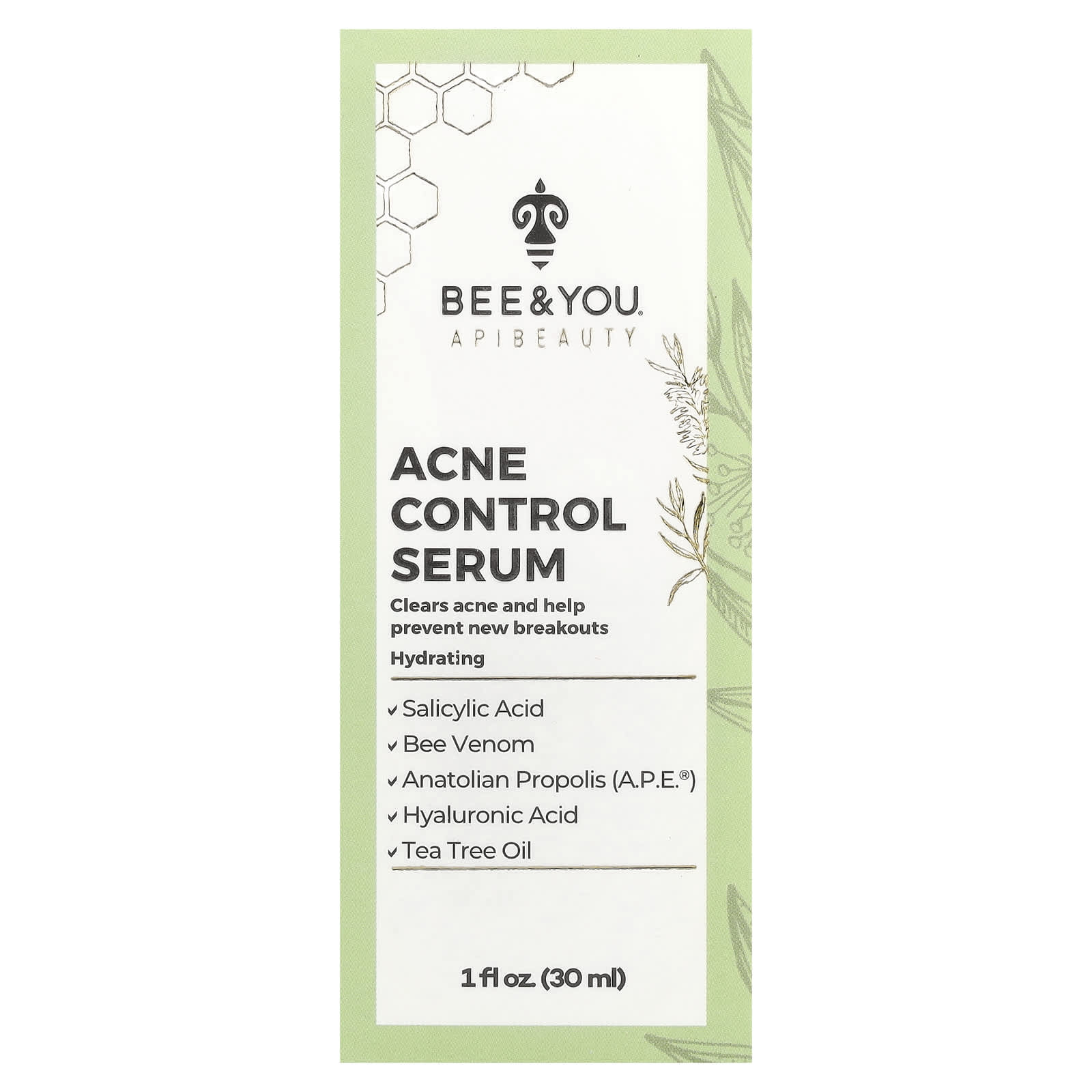 Bee & You, Acne Control Serum, 1 fl oz (30 ml)
