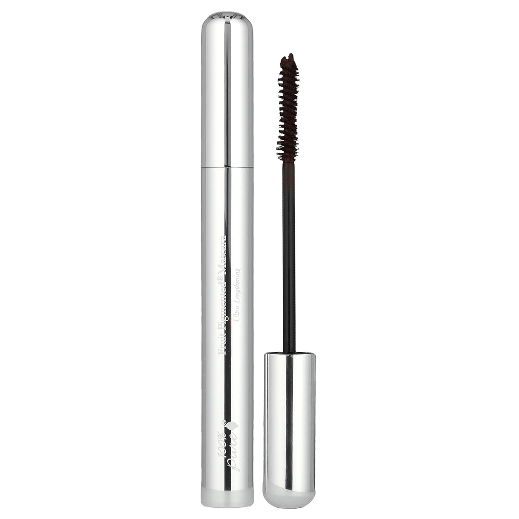 100% PURE, Ultra Lengthening Mascara, Dark Chocolate Brown, 0.35 fl oz (10 g)