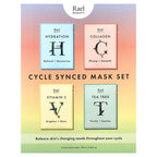 Rael, Cycle Synced Beauty Mask Set, 4 Sheets, 0.84 fl oz (25 ml) Each