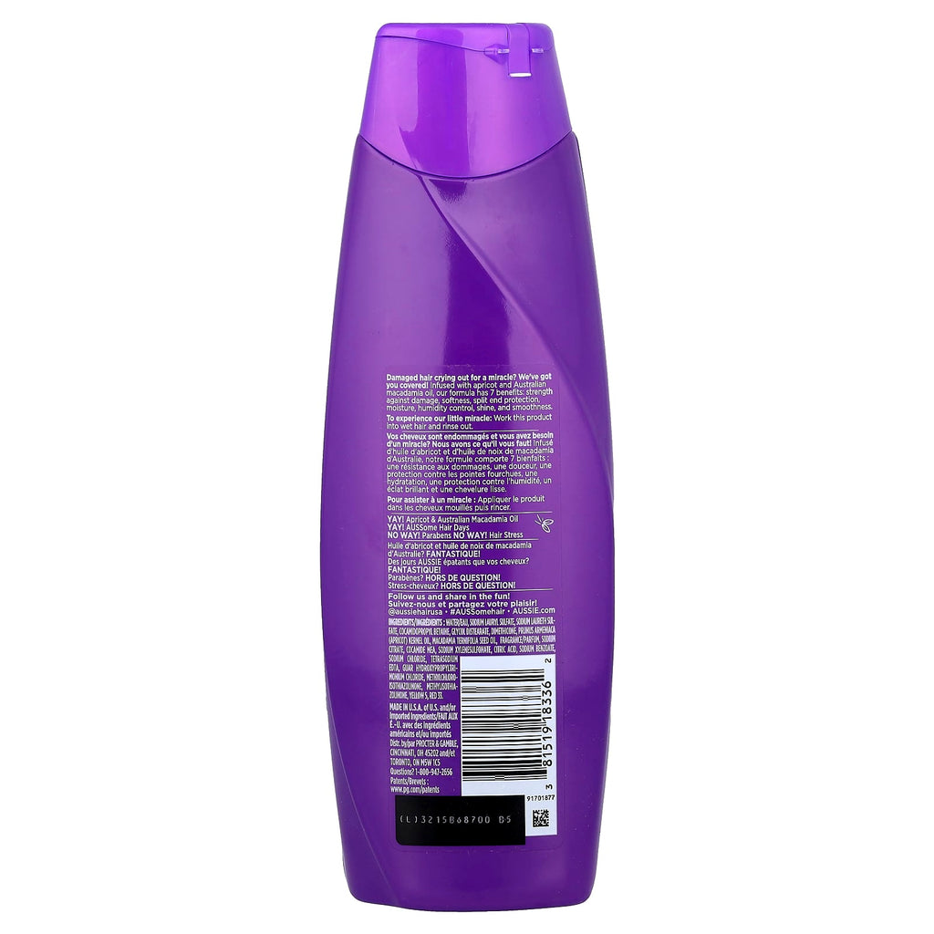 Aussie, Total Miracle, 7-n-1 Shampoo, Apricot & Australian Macadamia Oil, 12.1 fl oz (360 ml)