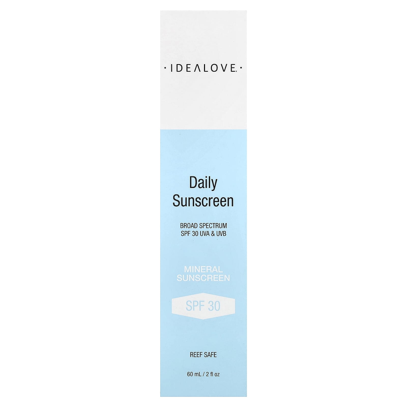 Idealove, Daily Sunscreen, Mineral SPF 30, 2 fl oz (60 ml)