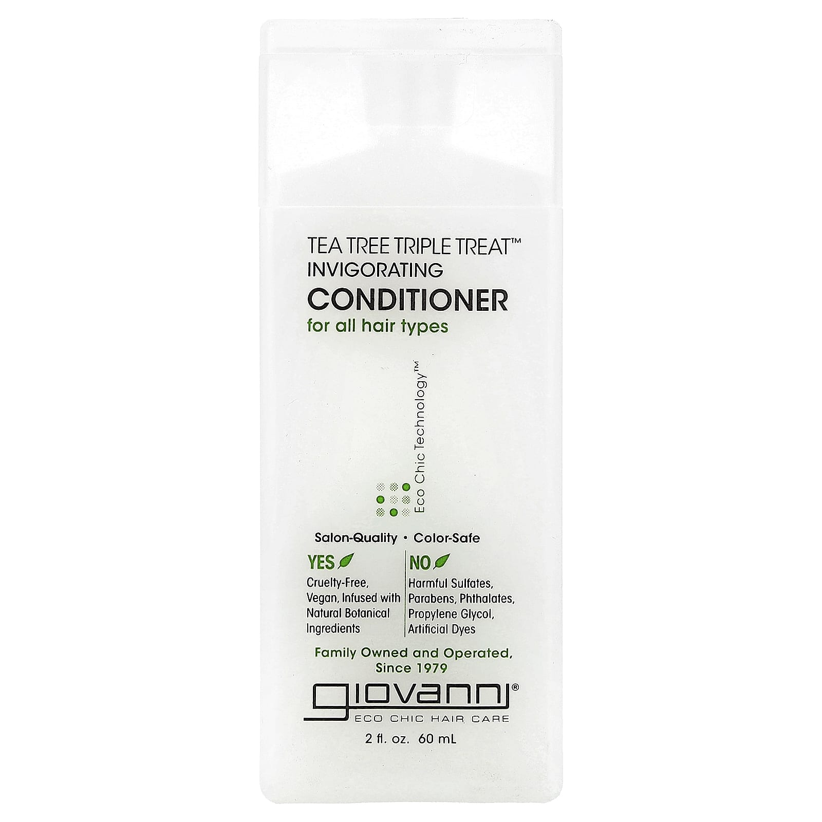 Giovanni, Tea Tree Triple Treat™, Invigorating Conditioner, For All Hair Types, 2 fl oz (60 ml)