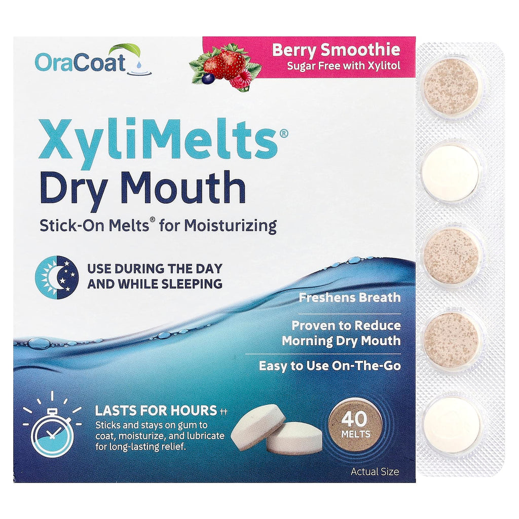 OraCoat, XyliMelts® Dry Mouth, Berry Smoothie, 40 Melts