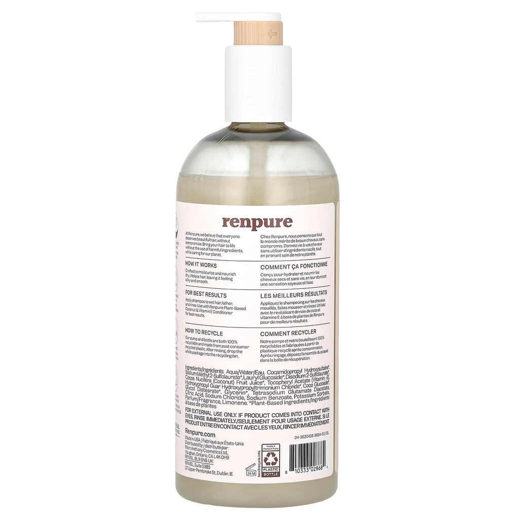 Renpure, Coconut & Vitamin E Shampoo, 24 fl oz (710 ml)