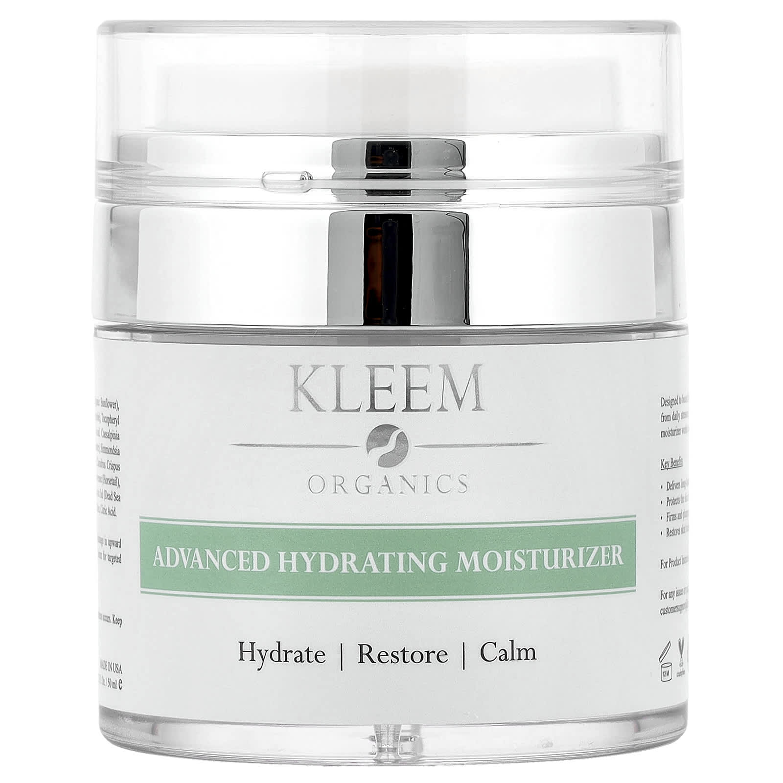 Kleem Organics, Advanced Hydrating Moisturizer, 1.7 fl oz (50 ml)