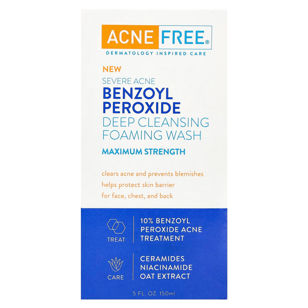 ACNE FREE, Severe Acne, Deep Cleansing Foaming Wash, Maximum Strength, 5 fl oz (150 ml)