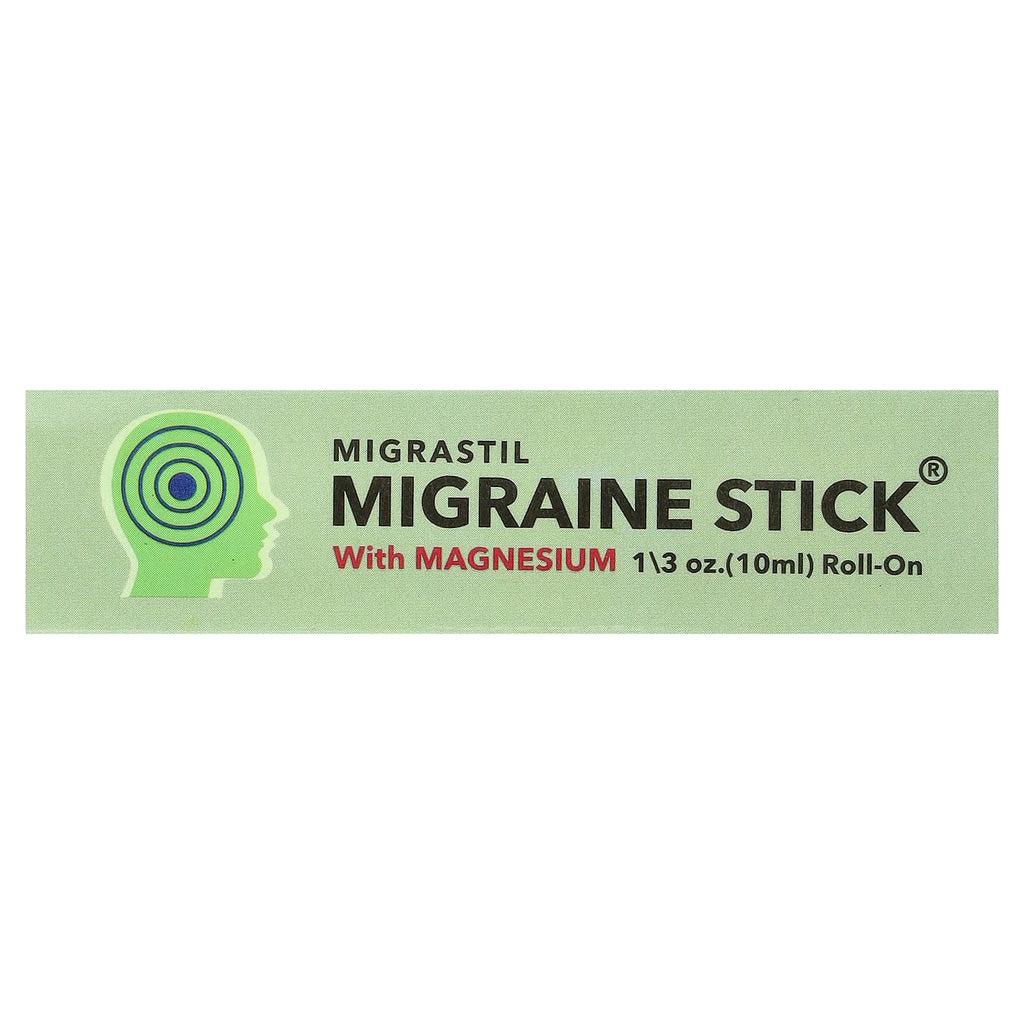 Migrastil, Migraine Stick® with Magnesium, 0.33 oz (10 ml)