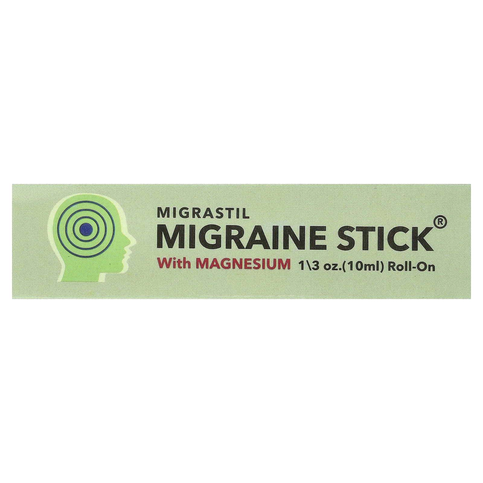 Migrastil, Migraine Stick® with Magnesium, 0.33 oz (10 ml)