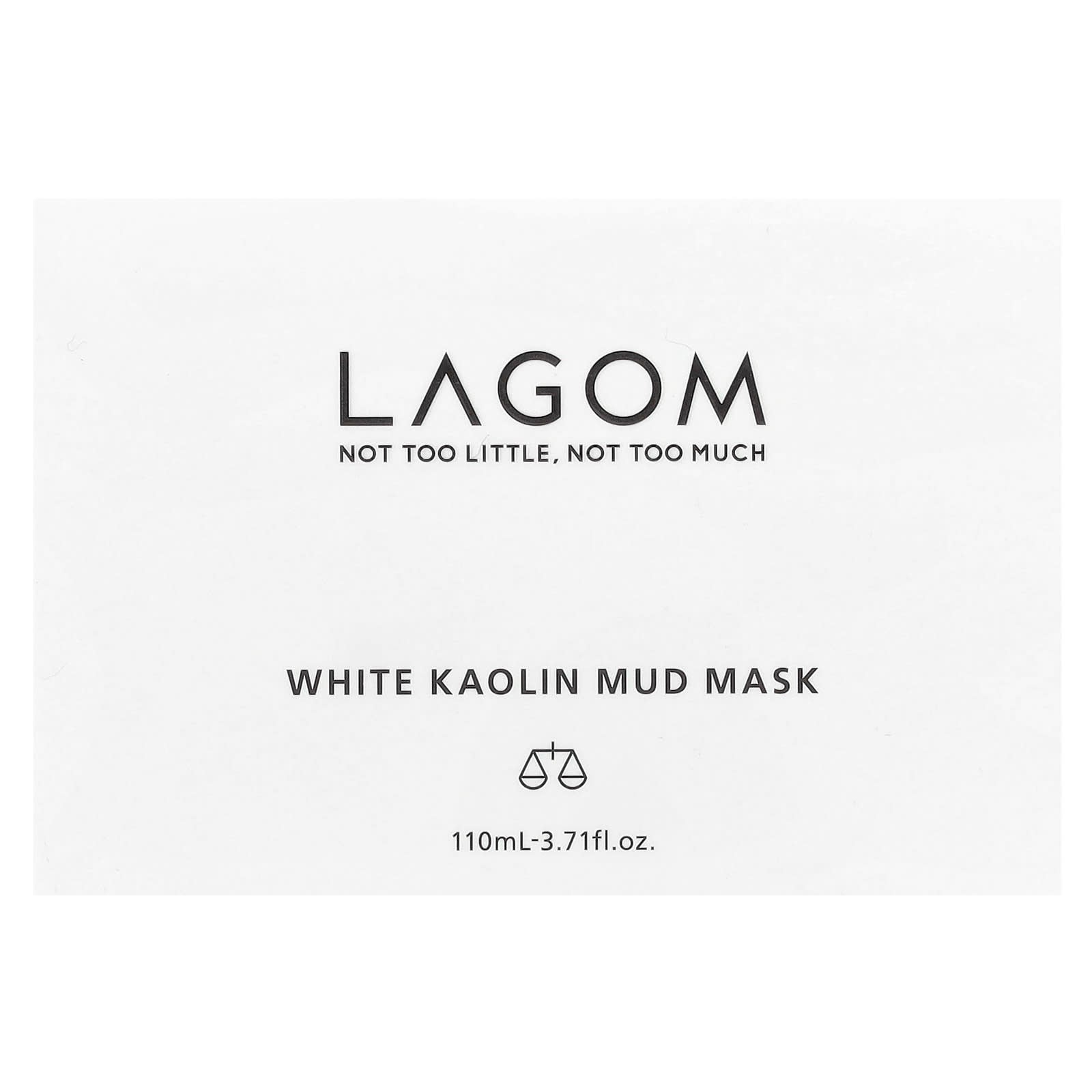 LAGOM, White Kaolin Mud Beauty Mask, 3.71 fl oz (110 ml)