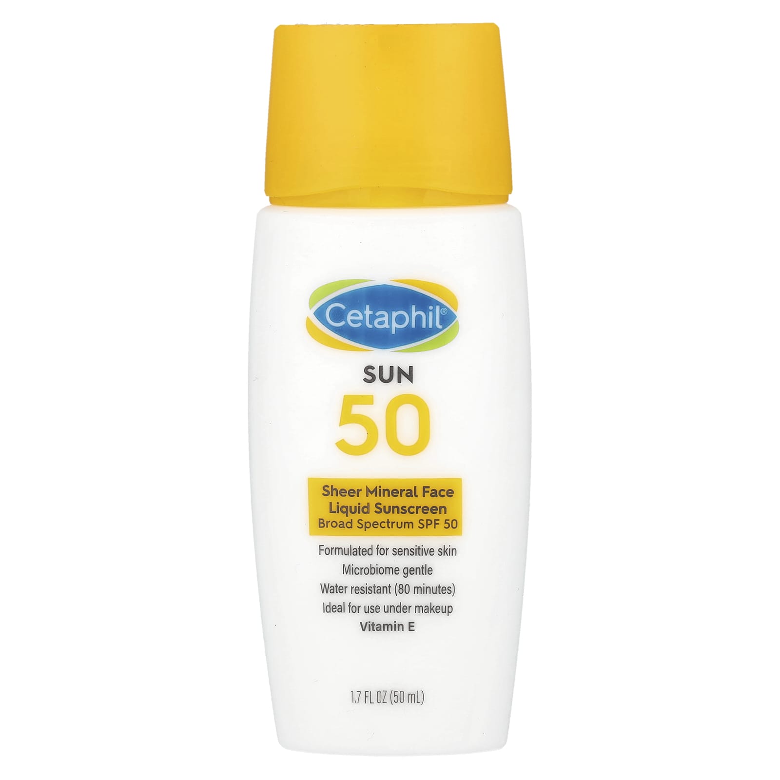 Cetaphil, Sheer Mineral Face Liquid Sunscreen, SPF 50, 1.7 fl oz (50 ml)
