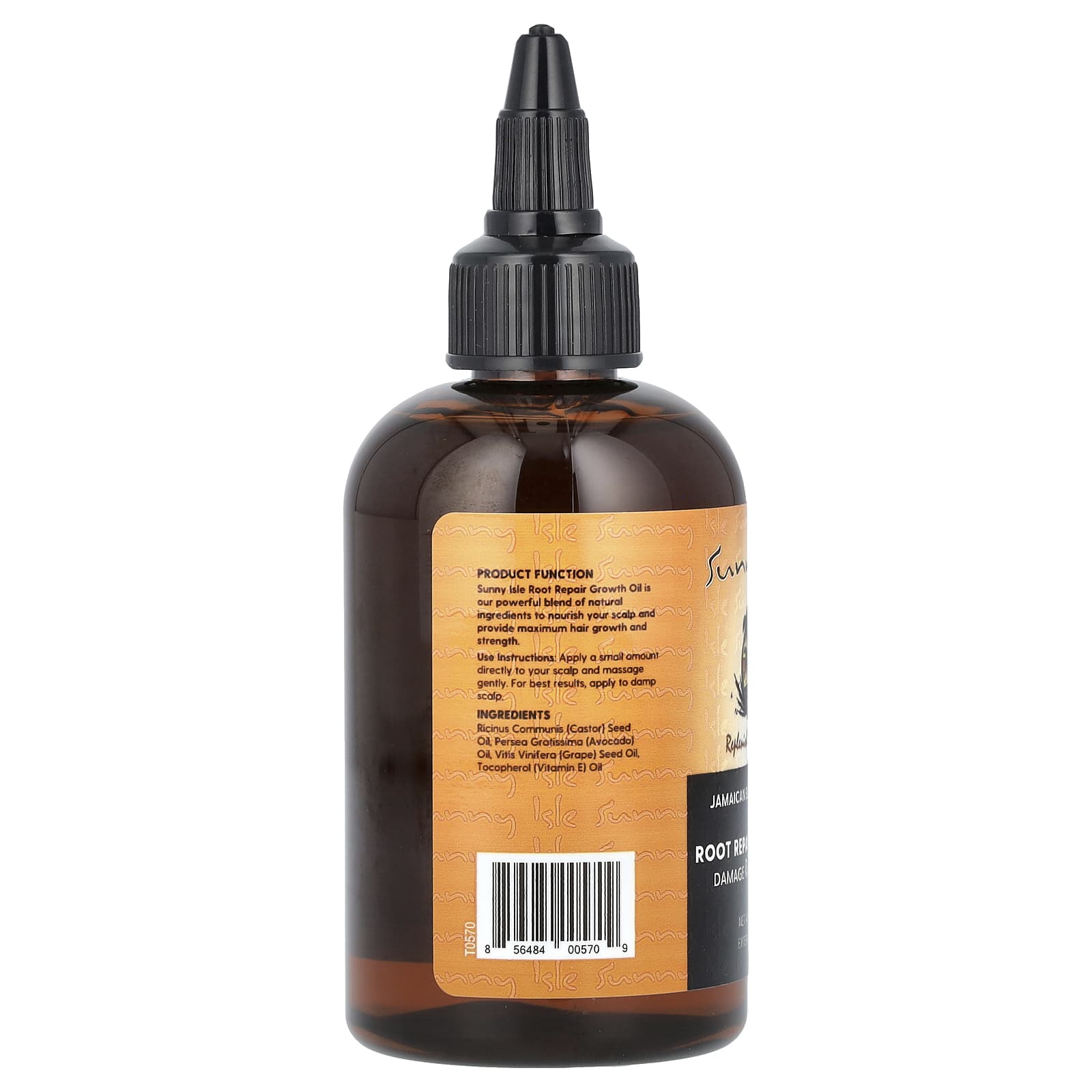 Sunny Isle, Jamaican Black Castor Oil, Root Repair Growth Oil, 4 fl oz (118 ml)