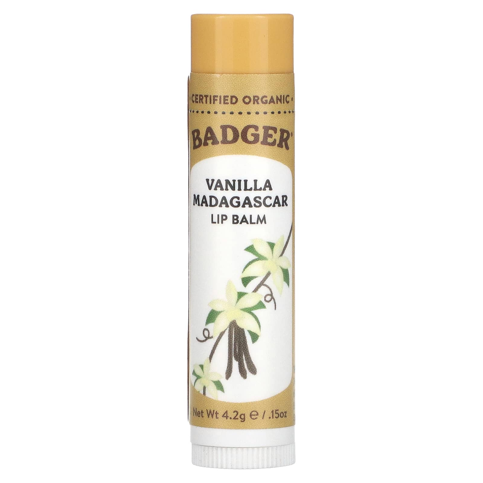 Badger, Lip Balm, Vanilla Madagascar, 0.15 oz (4.2 g)