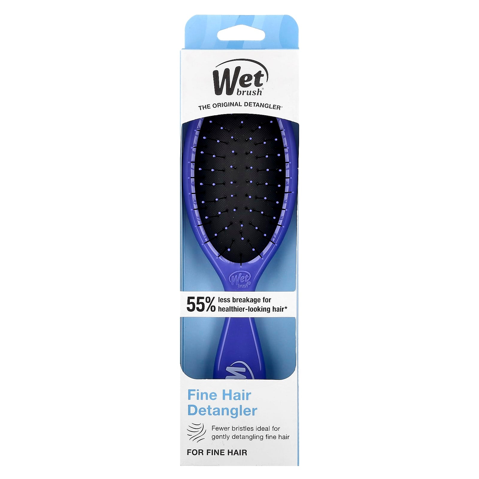 Wet Brush, Fine Hair Detangler, For Fine Hair, Purple, 1 Brush