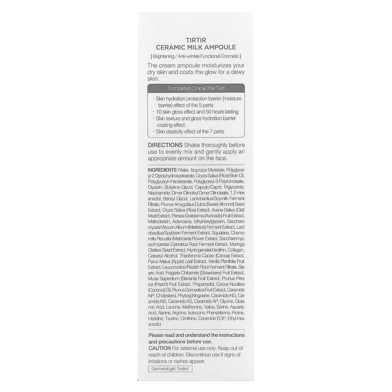 TIRTIR, Ceramic Milk Ampoule, 1.35 fl oz (40 ml)