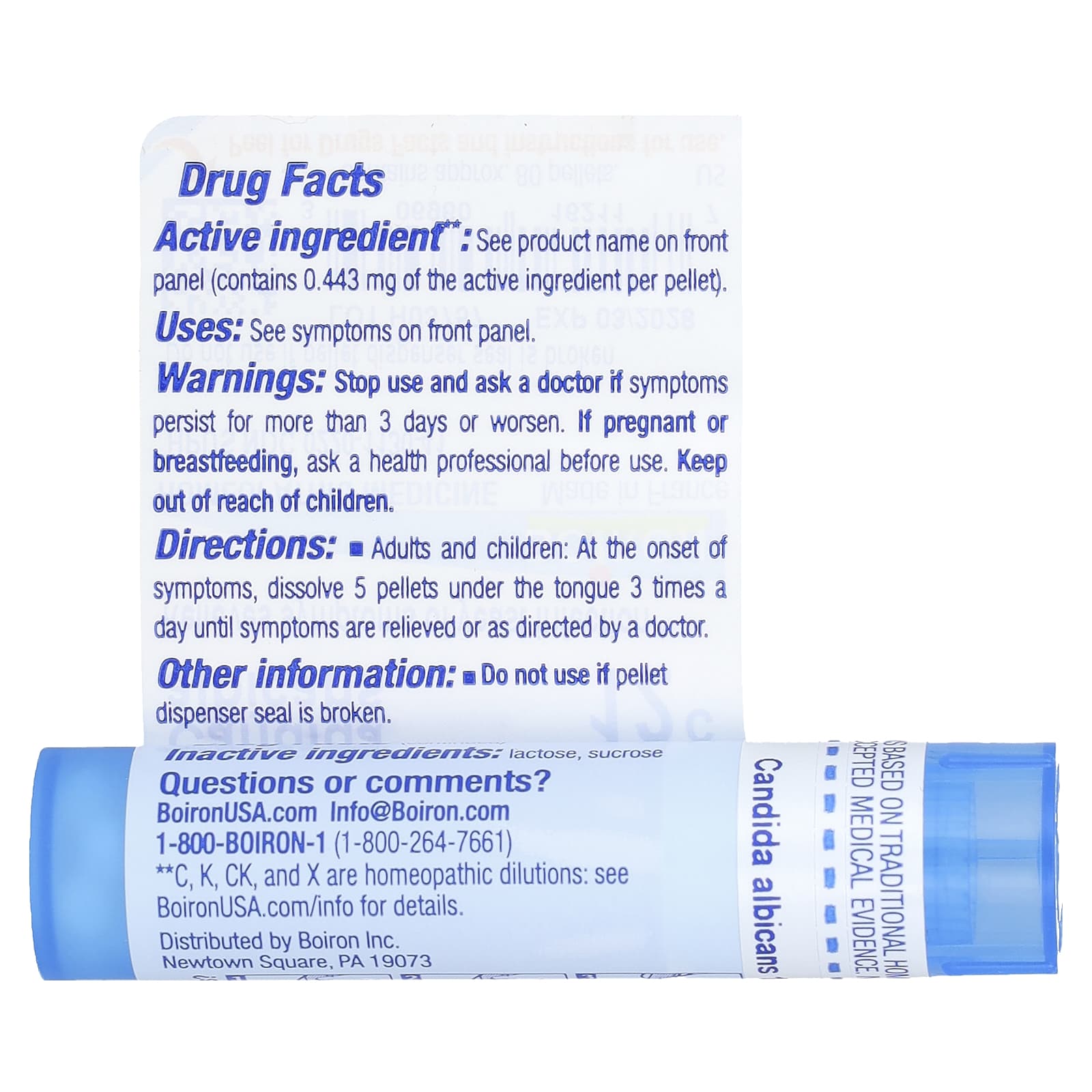 Boiron, Candida Albicans, 12C, Yeast Infection Relief, Approx. 80 Pellets