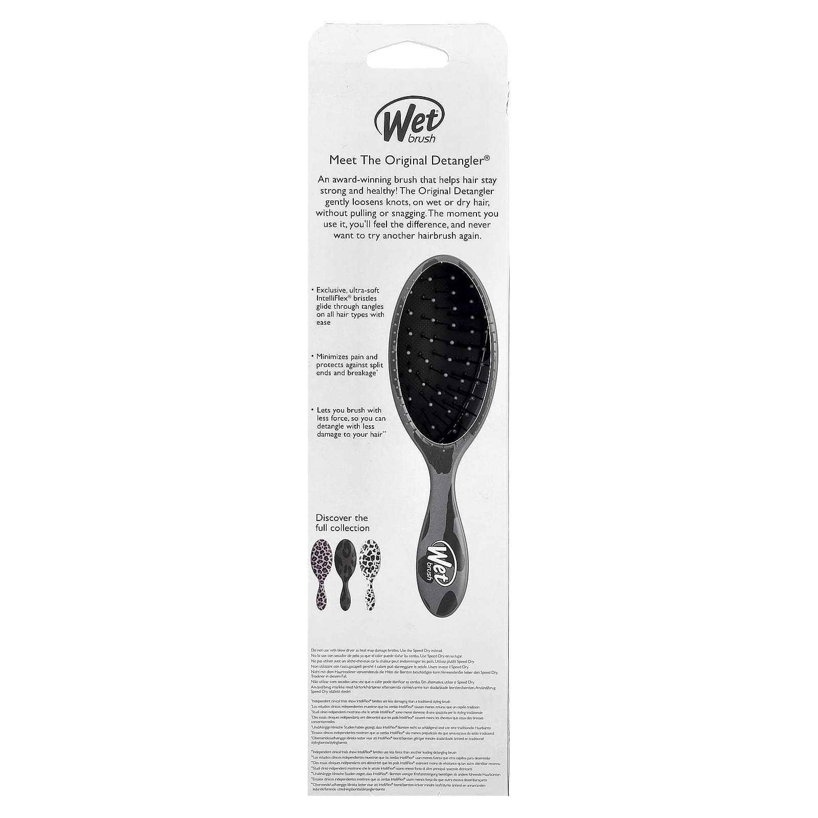 Wet Brush, Original Detangler®, Safari Leopard Gray, 1 Brush