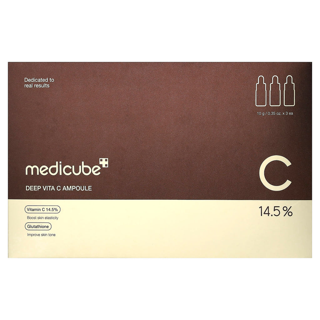 Medicube, Deep Vita C Ampoule, 3 Bottles, 0.35 oz (10 g) Each